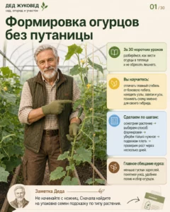 Мини-курс PDF «Формировка огурцов в теплице»