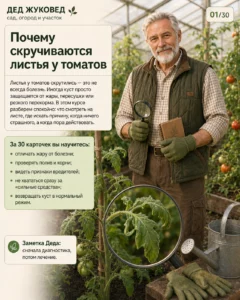 Мини-курс PDF «Почему скручиваются листья у томатов»