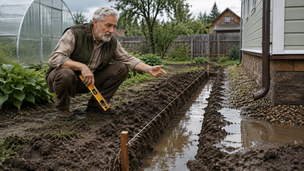 Сначала разберитесь, какую воду вы отводите