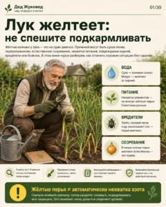 Мини-курс PDF «Лук желтеет причины и помощь»