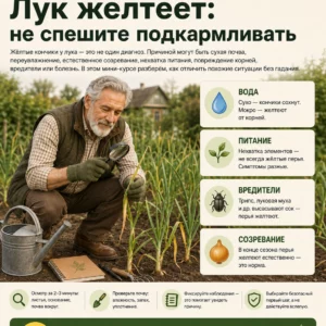 Лук желтеет причины и помощь, страница 1 из 30