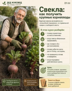 Мини-курс PDF «Свекла как получить крупные корнеплоды»