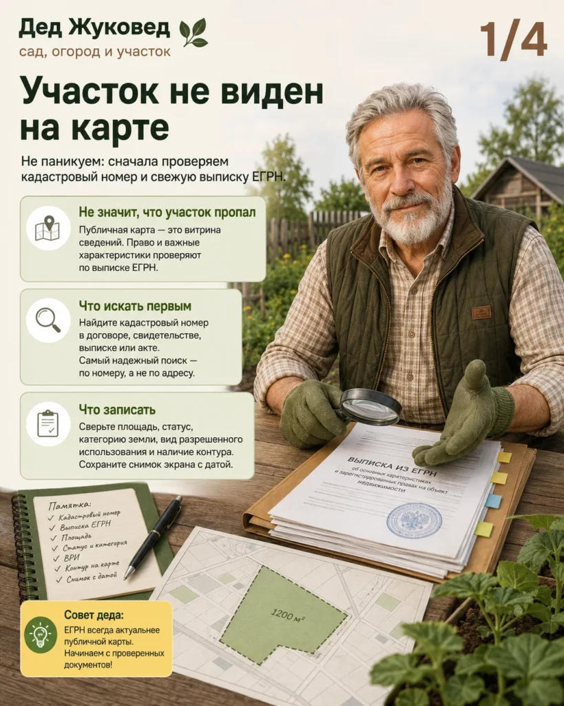 Инфографика 1/4: Участок с неясным назначением: что делать, если данных нет на публичной карте
