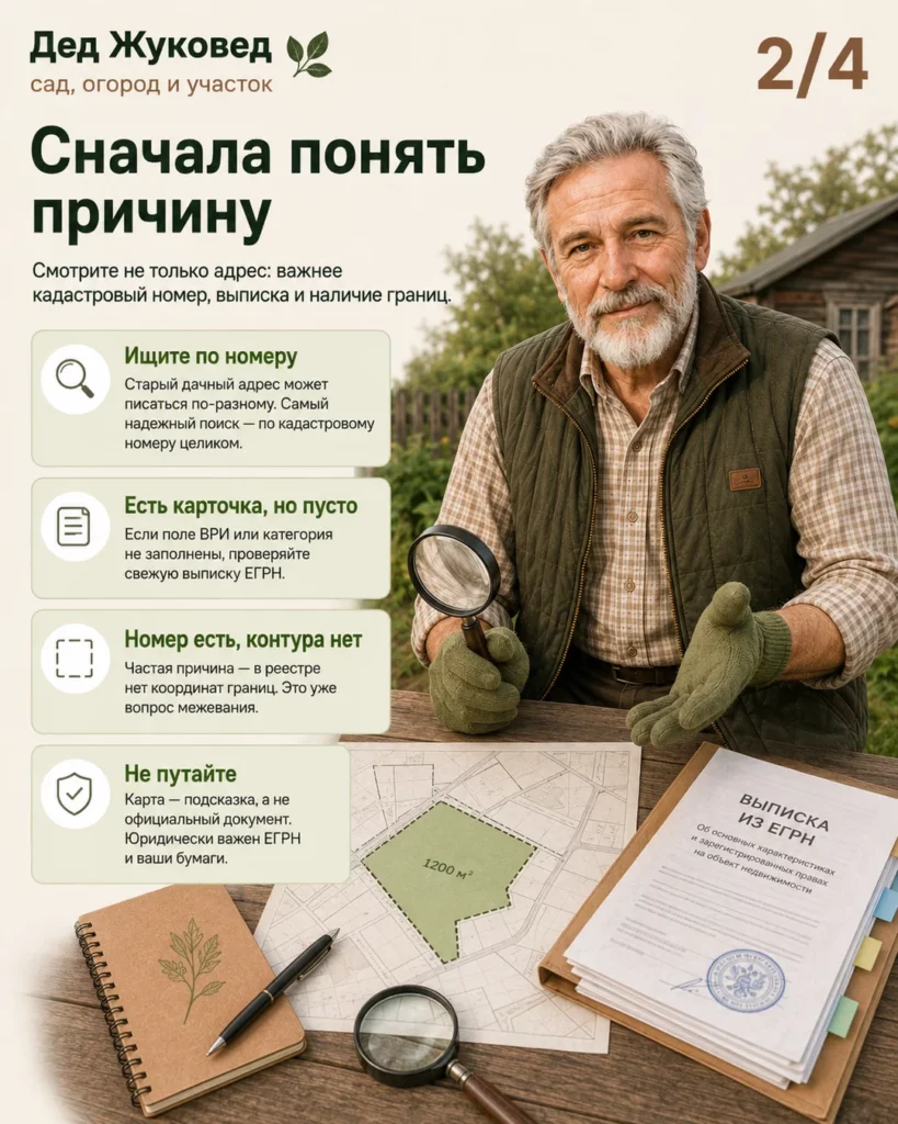 Инфографика 2/4: Участок с неясным назначением: что делать, если данных нет на публичной карте