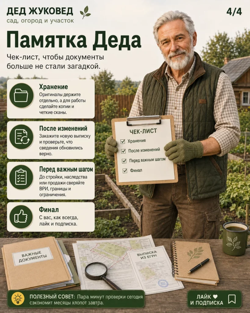 Инфографика 4/4: Участок с неясным назначением: как спокойно собрать бумаги без паники