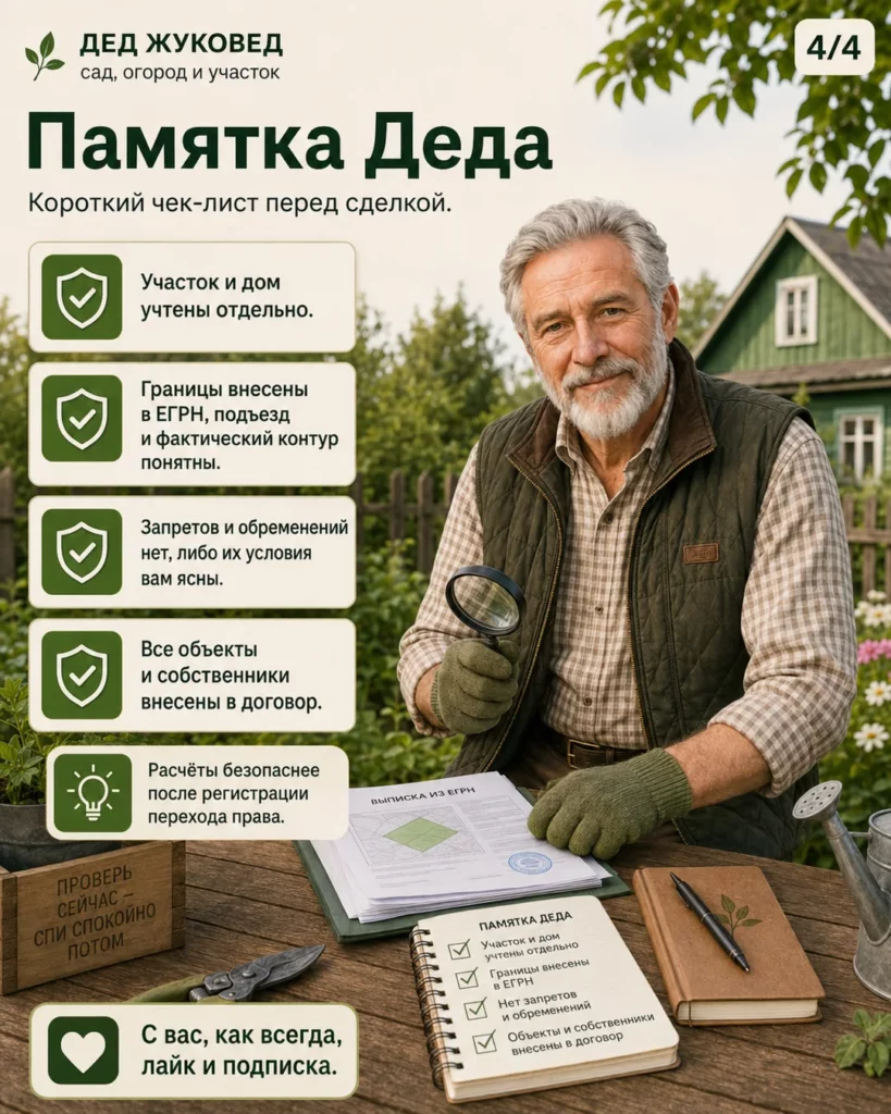 Инфографика 4/4: Дача, которую хотят продать: какие документы проверить в первую очередь