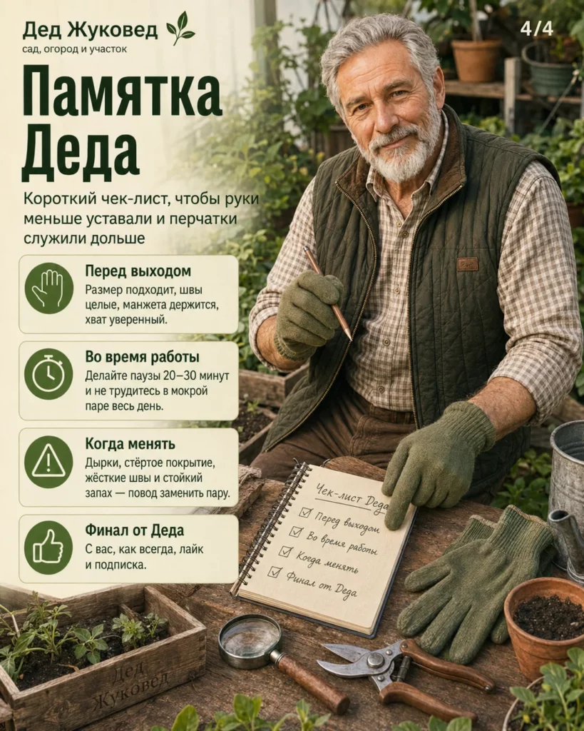 Инфографика 4/4: Садовые перчатки: простое решение, которое экономит силы на участке