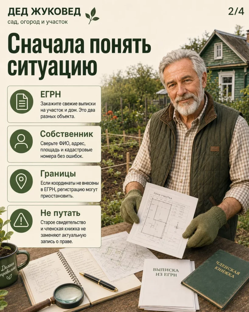 Инфографика 2/4: Дача, которую хотят продать: когда нужно идти в МФЦ или Росреестр
