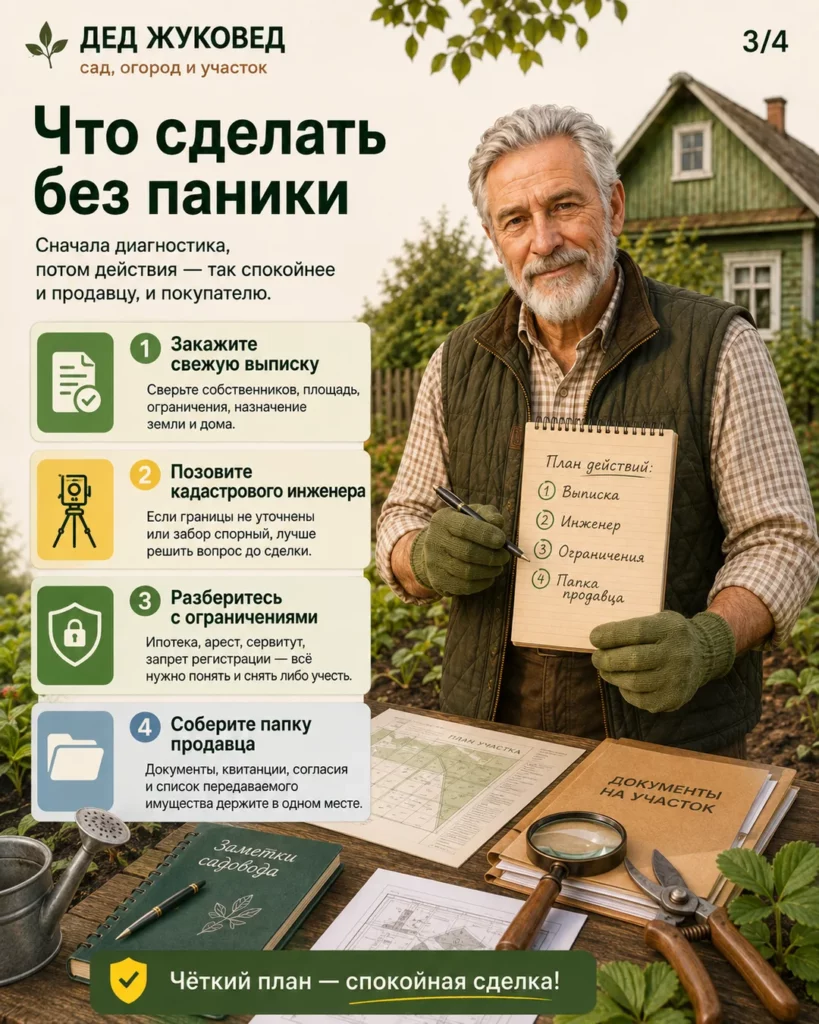 Инфографика 2/4: Дача, которую хотят продать: какие риски могут всплыть перед продажей