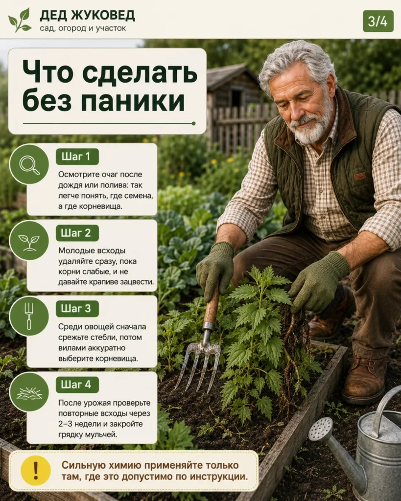 Инфографика 3/4: Крапива в грядках: почему появляется и что говорит о почве