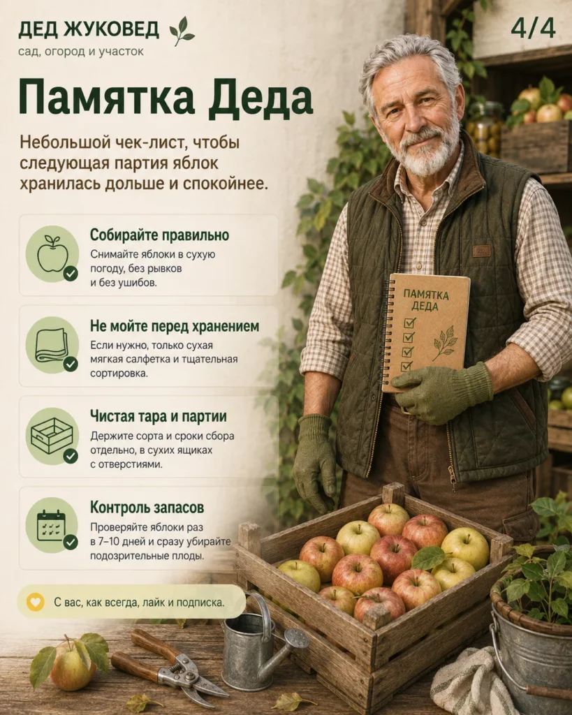 Инфографика 4/4: Яблоки гниют при хранении: что было сделано не так