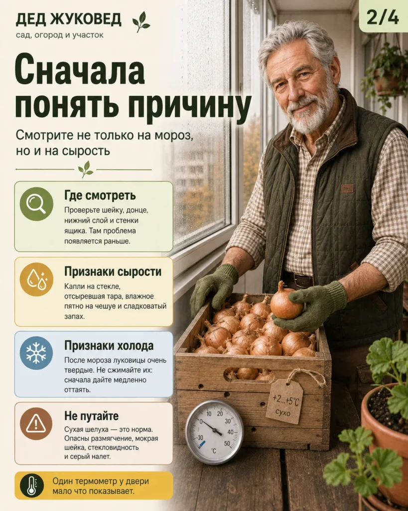 Инфографика 2/4: Лук на балконе: как не заморозить и не сгноить