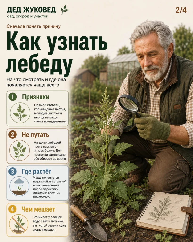 Инфографика 2/4: Лебеда: как убрать аккуратно и не разнести по всему участку