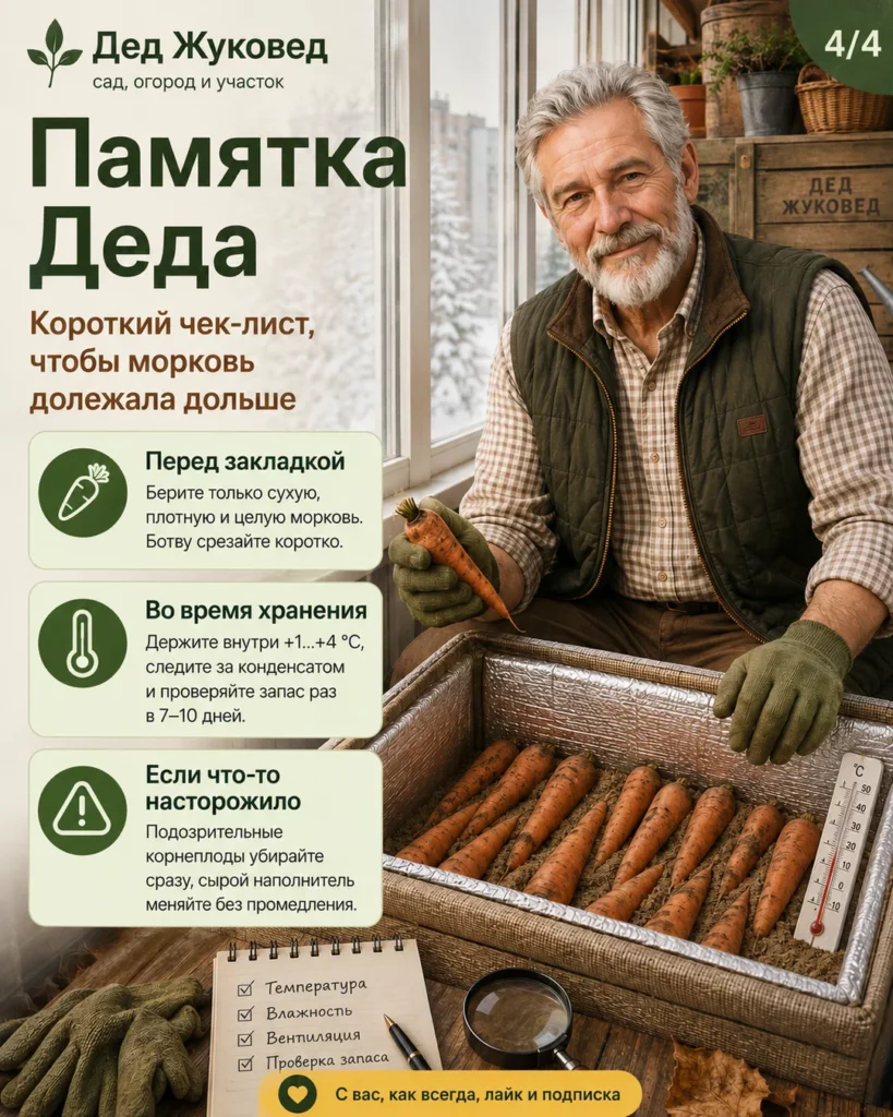 Инфографика 4/4: Морковь на балконе: как не заморозить и не сгноить