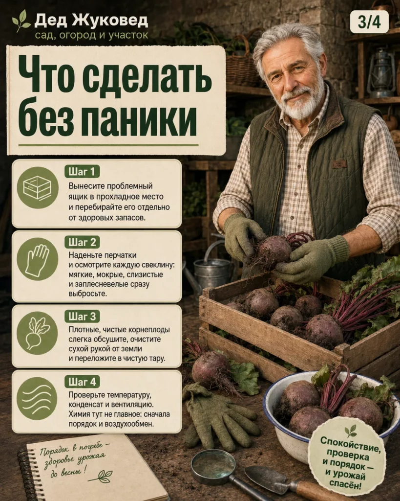 Инфографика 3/4: Свекла гниет при хранении: что было сделано не так