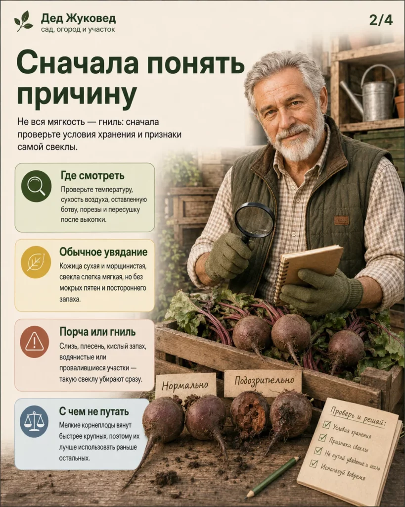 Инфографика 3/4: Свекла вянет после уборки: как сохранить урожай дольше