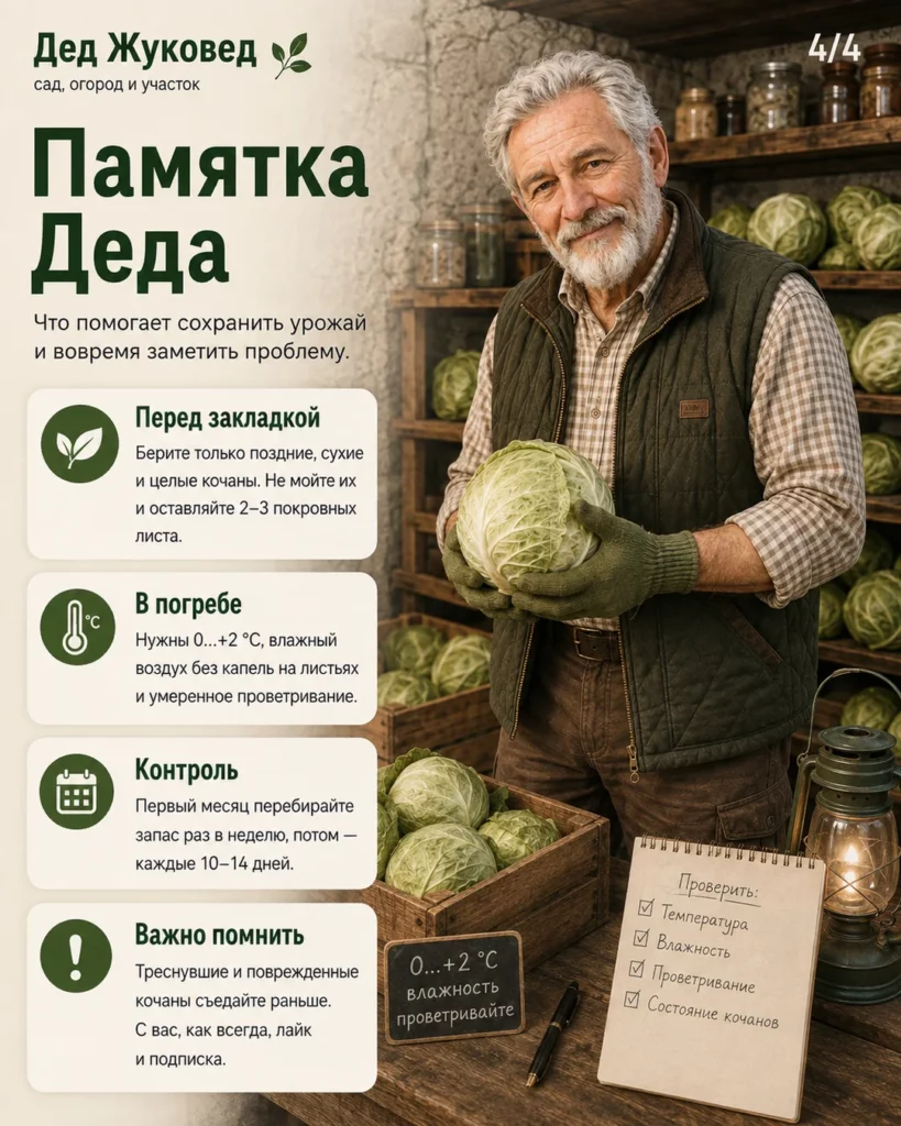 Инфографика 4/4: Капуста гниет при хранении: что было сделано не так
